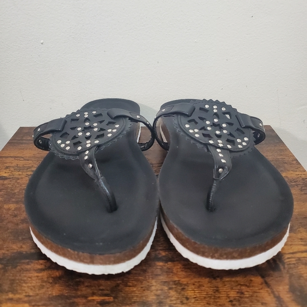 Torrid Medallion Slide Size 9.5 Extra Wide Width Black - Picture 5 of 12